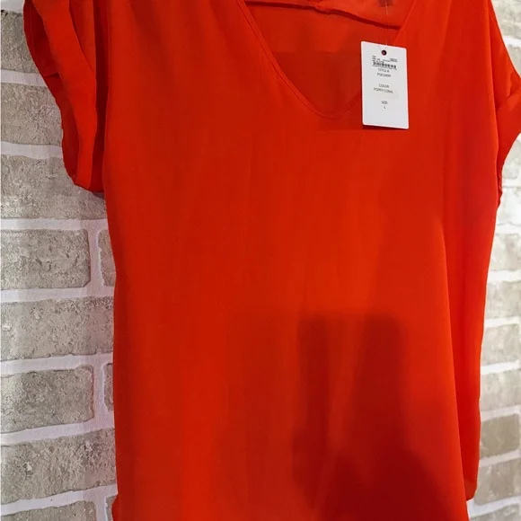 Pink Rose Women's Vivid Orange Blouse - Picture 6 of 7